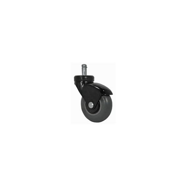 3" Gray Rubber, Black LUX Furniture Caster